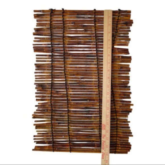 Natural Vintage Split Bamboo Hand Woven Tiki Decor Table Mat 20"x13" - Picture 2 of 5